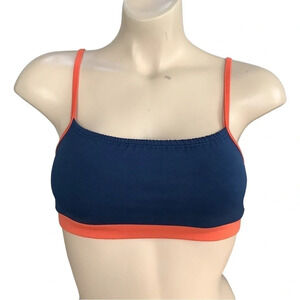 Wow Size Small Sports Bra, Coral and Blue. Made in Brazil. New Without Tags